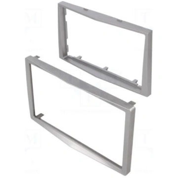 Radio frame | Opel | 2 DIN | shiny silver,silver C