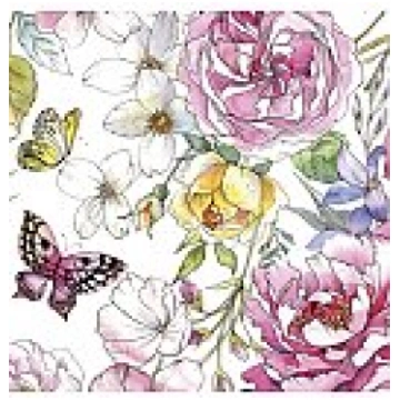 Salvetes dekupāžai "Watercolour with Roses and But