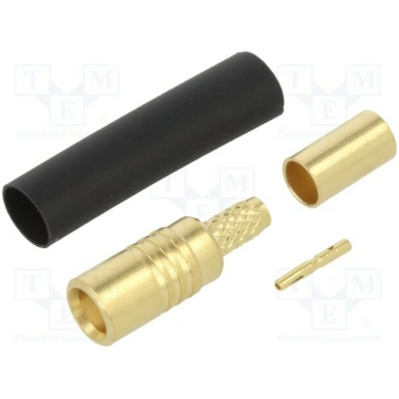 Connector: MCX; plug; female; straight; 50Ω; RG174