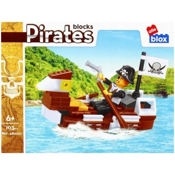 Konstruktors ALLEBLOX Pirāts, 103 detaļas, kastes 