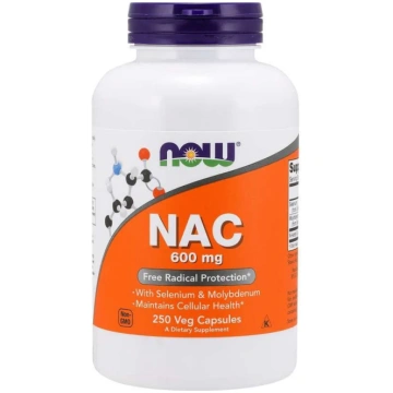 NOW FOODS NAC - N-acetil-L-cisteīns 600 mg (250 ka