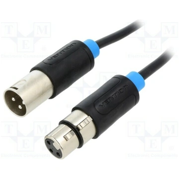 Cable; XLR male 3pin,XLR female 3pin; 5m; Plating: