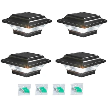 XRR Pack of 4 Solar Post Caps Lights 7 x 7 8 x 8 9