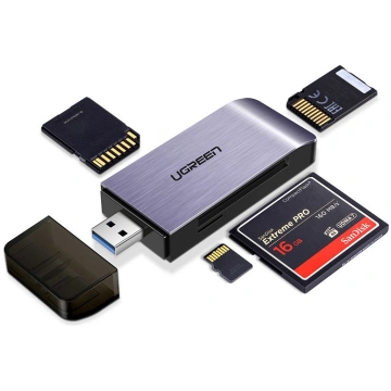 Karšu lasītājs SD, microSD, CF, MS USB 3.0 | UGREE