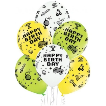 30 cm lateksa balonu komplekts "Happy Birthday - G