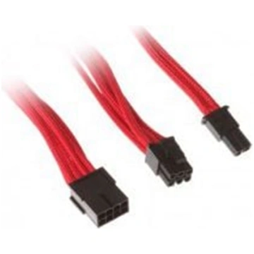 SilverStone PCIe 8-pin - PCIe 8-pin, 0.25m, Czerwo
