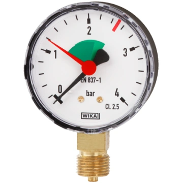 WIKA manometrs ar apakšējo pieslēgumu 1/4"" D63mm 