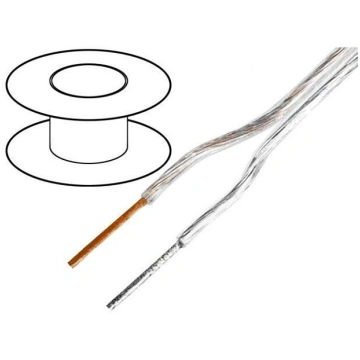 Wire: loudspeaker cable; 2x0.75mm2; stranded; tinn