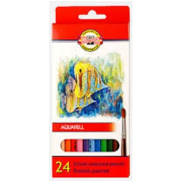 Akvareļu zīmuļi Koh-i-Noor aquarell 24 krāsas
