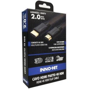Inno-Hit Cavo HDMI Piatto 4K HDR 2m Nero 764016861