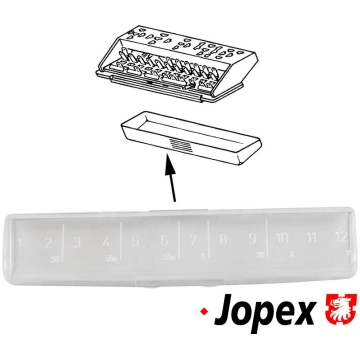 Cover for fuse box, clear JOPEX