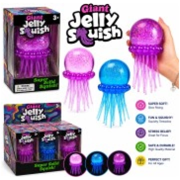 Giant Jelly Squish – Jumbo Glitter Sensory Toy - A