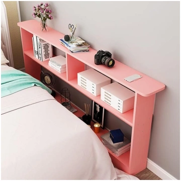 Retro Pink Wooden Console Sofa Table with 3 Levels