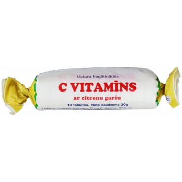 C Vitamīns ar citrona garšu tabletes N10 ACIDUM AS