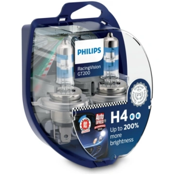 PHILIPS autospuldze H4 12V 55W Racing Vision +200%