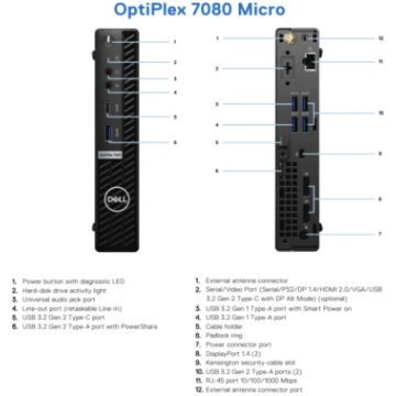 Lietots - DELL Renewed Grade A OptiPlex 7080 Micro