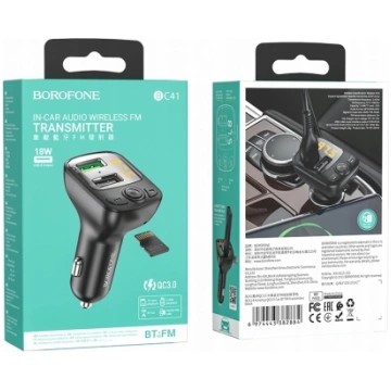 Borofone BC41 automašīnas FM raidītājs USB | Micro
