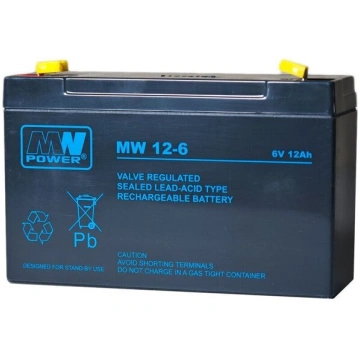 MWPower akumulators MW 6V 12Ah F2(250) AGM, 6-9 ga