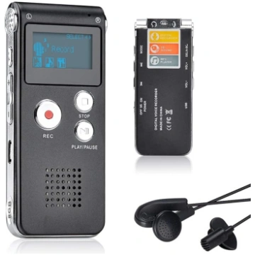 Lychee 8 GB LCD ekrāns Digitālais diktofons Balss 