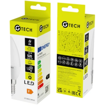 G-TECH LED C30 Spuldze E14, 6W, 520 Lm, 3000K