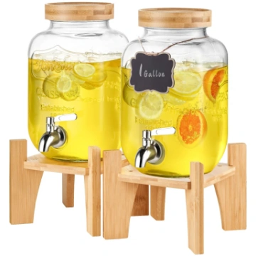 VEVOR dzērienu dozators, 3,8 L stikla dzērienu tra