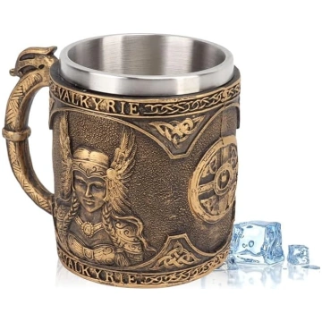 Cyrank Vikingu krūze Alus krūze, nerūsējošā tēraud