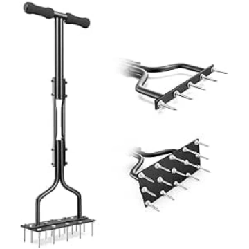 Zāliena aerators, zāliena aerators ar smaili, manu