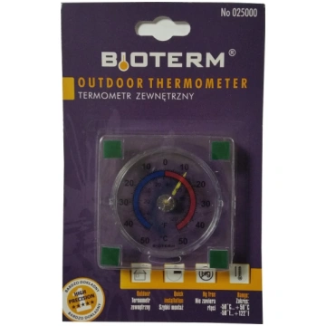 Bimetāliskais āra termometrs 77mm x 77mm (Bioterm)