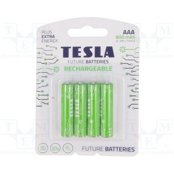 Re-battery: Ni-MH; AAA,R3; 1.2V; 800mAh; blister;