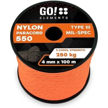 GO!elements Paracord virve no izturīgas neilona au