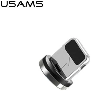 USAMS Adapter magnetyczny lightning bulk srebrnysi