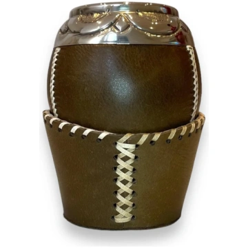 Mate Torpedo Raw Leather in Copa with Fleje Alpaca