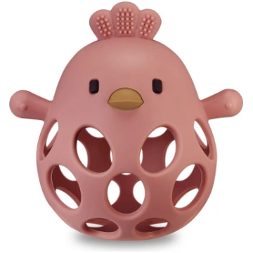 Teether Bite&Play chicken gum massager 6m+ strawbe