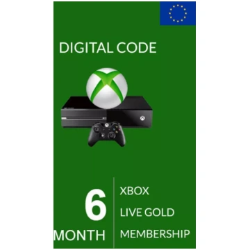 EU Xbox Live Gold 6 Mēnešu Abonements Microsoft