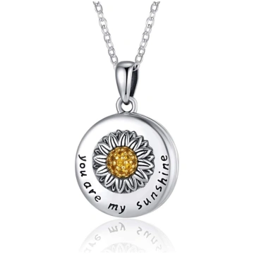 TANGPOET Photo Locket Kaklarota 925 Sterlinga sudr