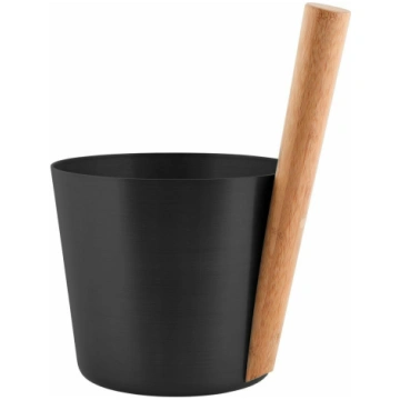 Rento Sauna bucket, 5L aluminum, black (218227)