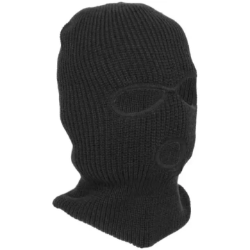 Mil-Tec ziemas balaklava – 3 caurumi – melna