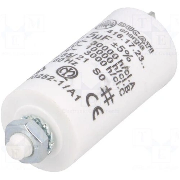 Capacitor: polypropylene | motors, run | 1.5uF | 4