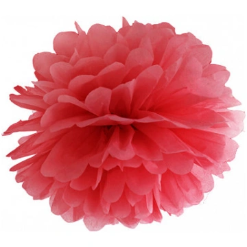 Zīdpapīra pompons, sarkans, 25 cm PartyDeco PP25-0