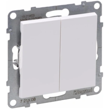 SUNO balts pārslēdzis 1+1 LEGRAND EB1902460106