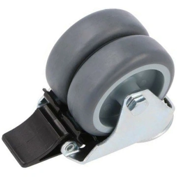 Transport wheel; Ø: 75mm; W: 50mm; H: 100mm; twin 