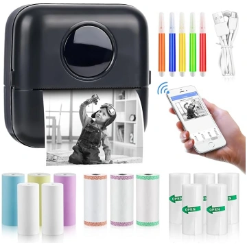 GuKKK Mini printeris, mobilais fotoprinteris, port