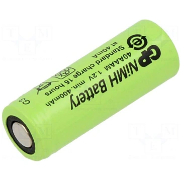 Re-battery: Ni-MH | 2/3AAA | 1.2V | 400mAh | Ø10.2