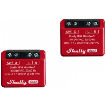 KOMPLEKTS 2 SHELLY 1PM MINI GEN4 ZIGBEE MATY KONTR