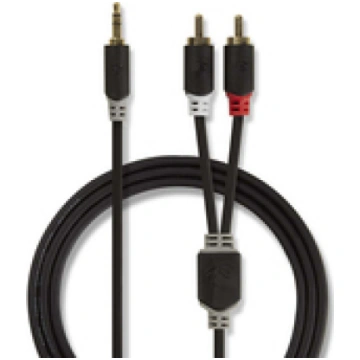 Nedis Aux Audio vads 3.5 mm - 2x RCA 3m Melns ( CA