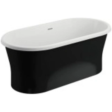 Polimat Brīvi stāvoša vanna AMONA NEW NERO 150x75 