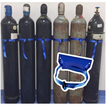 Robustes, wandmontiertes Gasflaschengestell zur si