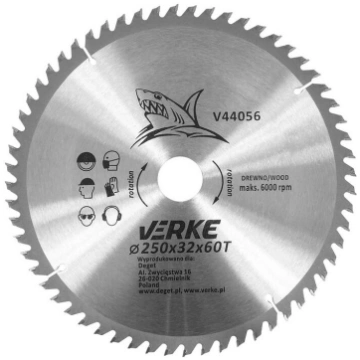 Zāģa ripa kokam 250x32x60z; V44056 VERKE (V44056)