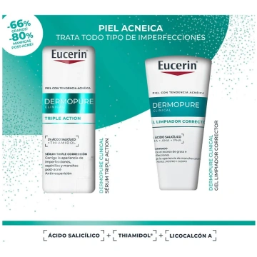 DERMOPURE CLINICAL TRIPLE ACTION CASE 2 pcs Euceri