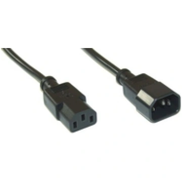 Barošanas kabelis InLine 3pin IEC M/F Black 2m (16